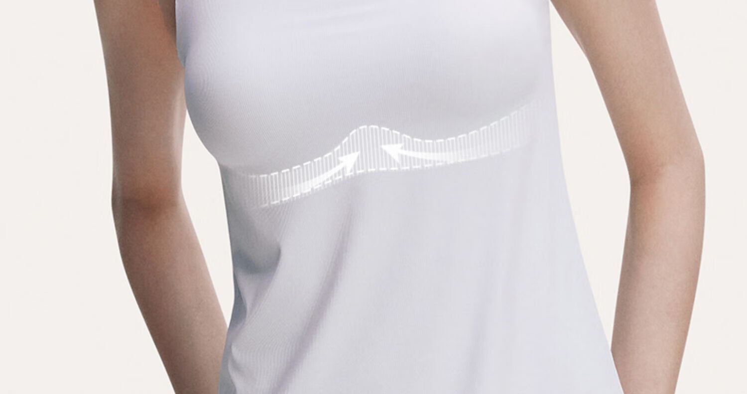 Ubras Liu Wen Same Style Mint Cooling Strap Tank Top for Women, Breathable One-Size Underwear, Upgraded Version, Ripple Blue 8