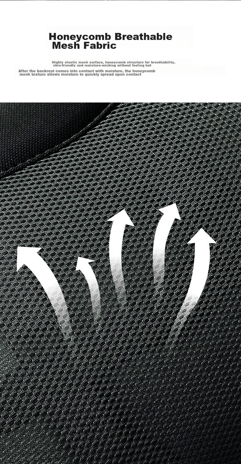 GREAT LIFE Car Lumbar Support, Summer Ice Silk Breathable Waist Cushion, Seat Backrest for Office, Waist Pad for Car Use 4