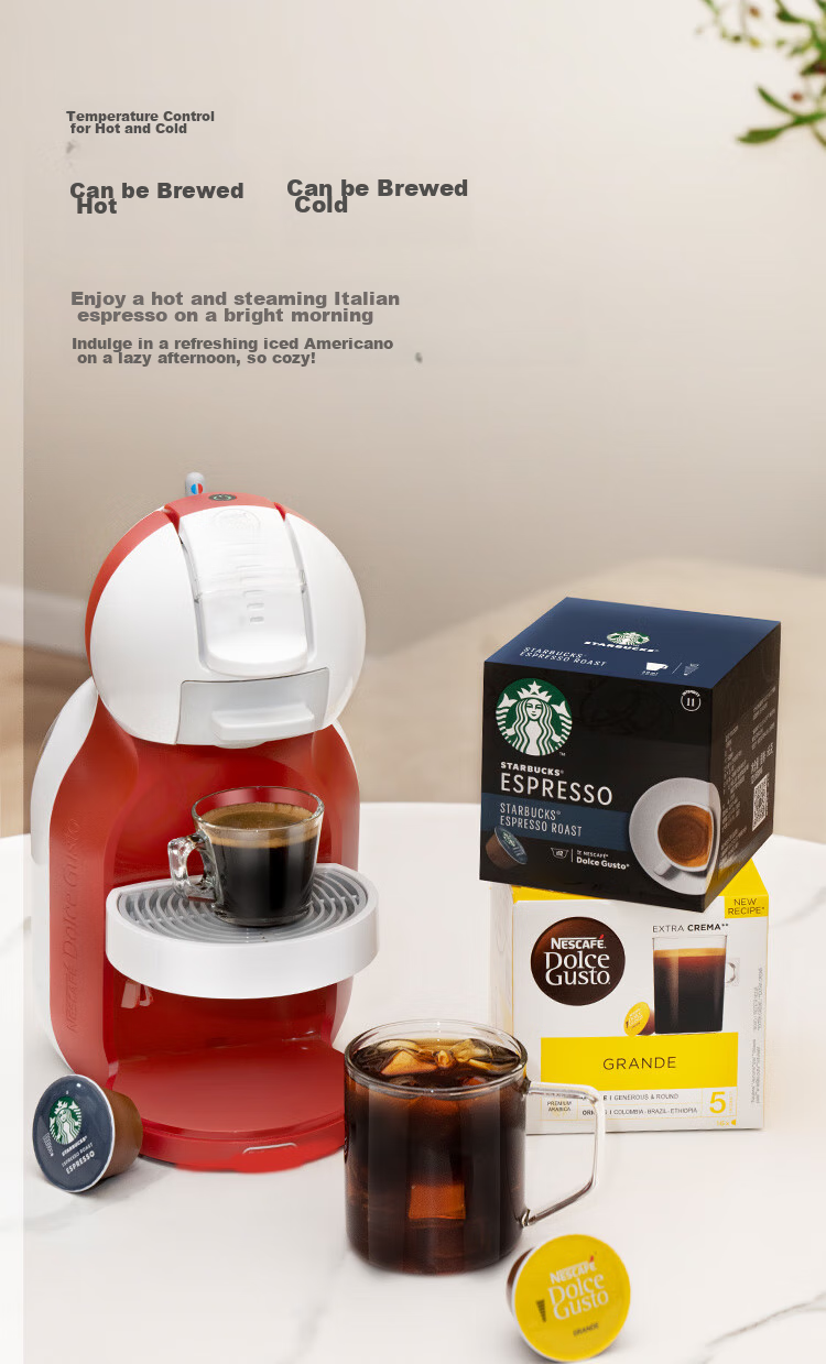 DOLCE GUSTO, Nestle's Automatic Portable Capsule Coffee Machine Mini Me, Compact And Easy to Use, Rapid Heating 7