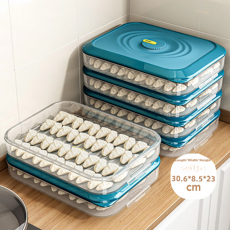 Jiadu Dumpling Storage Box, Refrigerator Freezer Container, Food-Grade Frozen Box, Kitchen Egg Noodle Sealed Fresh-Keeping Box