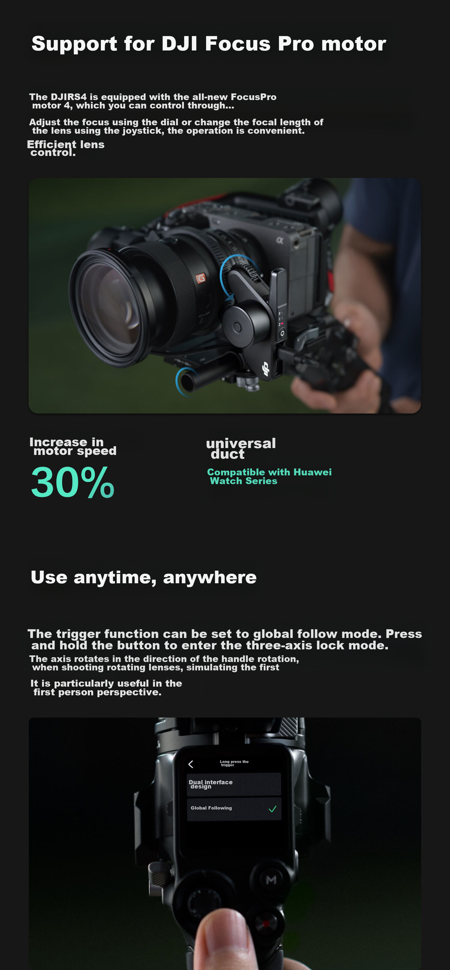 DJI RS 4 Gimbal Stabilizer, Three-Axis Anti-Shake Professional Handheld Shooting Stabilizer, 3kg Load Capacity, for DSLR And Mirrorless Camera Gimbal 7
