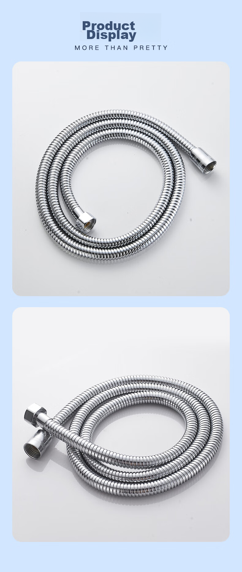 KEGOO K06044 Shower Hose, 1.5 Meters Stainless Steel, Anti-Explosion And Anti-Tangling Water Pipe for Shower Head 13