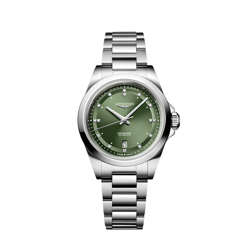 LONGINES Swiss Watch, Conquest Series Dynamic Women's Steel Strap Mechanical Watch, L33204076