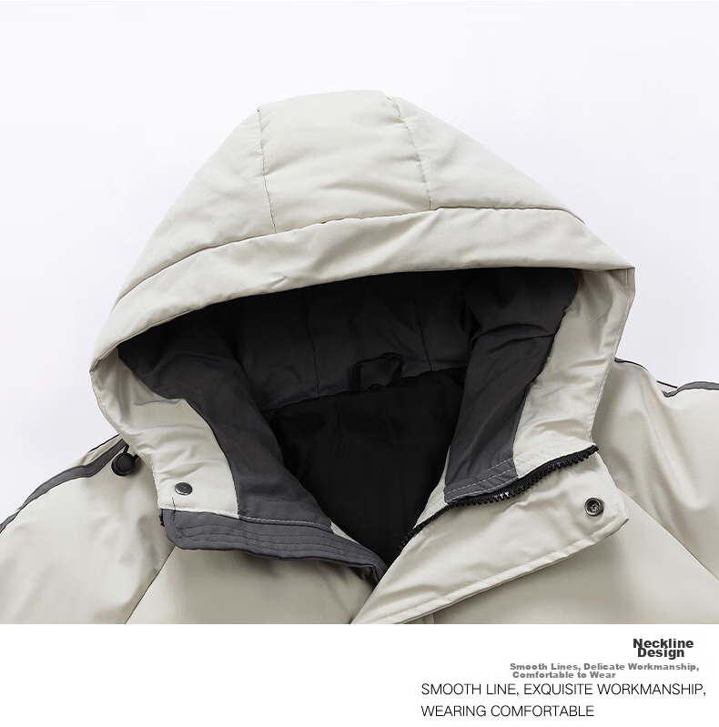 Huili Cotton Jacket Winter Men's Thickened Padded Coat, New Year Battle Robe, Hooded Puffer Jacket, Warm Cotton Clothing 17