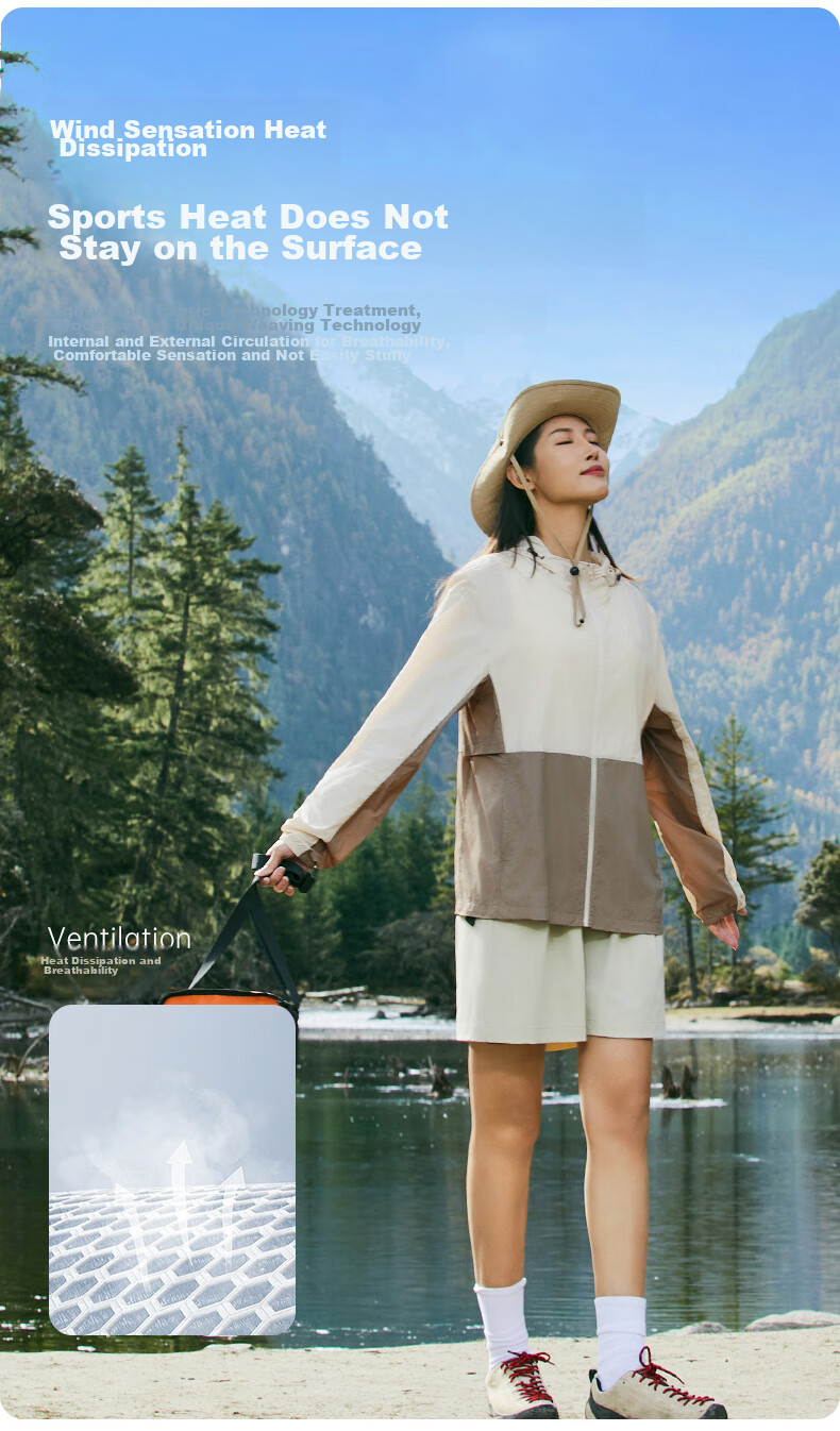 TECTOP Sun Protection Clothing, Summer UV-Resistant Couple Style, Outdoor Travel Top, 2422153FS New Khaki XL 7