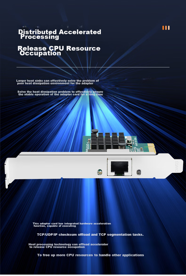 EB-LINK BCM Bo Tong 5751 Chip, PCI-E Gigabit Single-Port Network Card, PXE Bootless Start, Single-Port Network Card for Internet Cafes And Desktop Computers, Wired Network Card 5