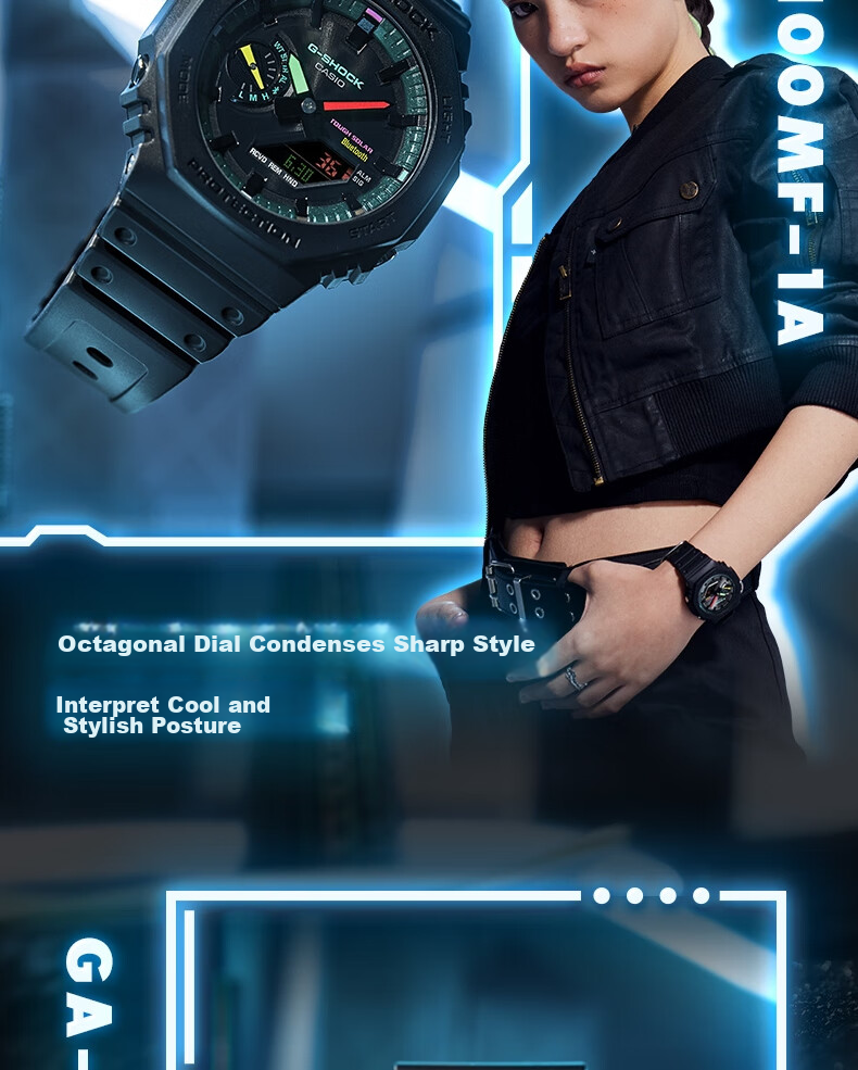 Casio Men's Watch, G-SHOCK Neon Future Sports Student Japanese Korean Style, Gift for Boyfriend, GA-110MF 3