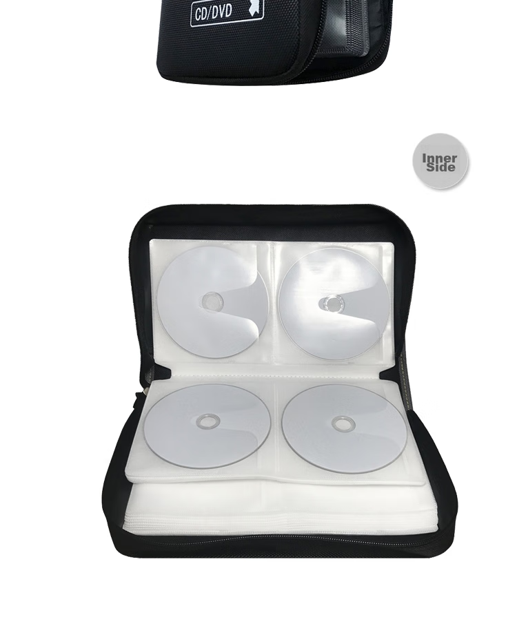 Lenovo Car CD Storage Case, CD/DVD Disc Holder, Oxford Cloth 64 Pieces, Home Storage Organizer 8