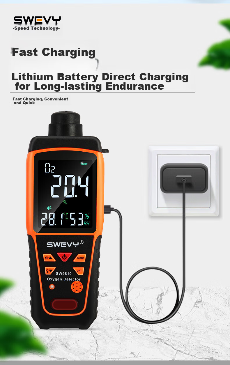 Suwei Carbon Dioxide Detector, CO2 Concentration Monitor, Portable CO2 Detection Instrument SW9200 5