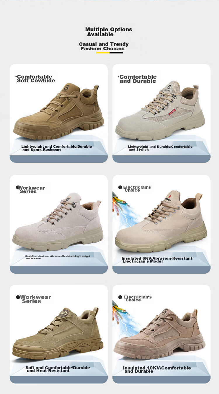 JUNBU Safety Shoes for Men, Electrician Insulated 10KV, Anti-Smashing, Anti-Puncture, Lightweight Comfortable Work Shoes 3115NKV Size 43 13