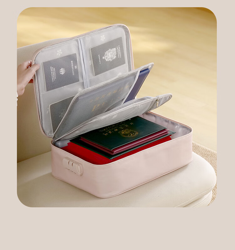 Fanyejia Document Storage Box for Home Use, Certificate Organizer for Family Records, Instructions, Household Register, Business License, File Holder, Card Case 21