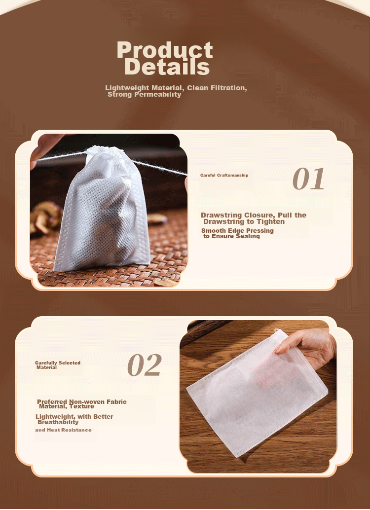 SHUANG YU Non-Woven Filter Bags Tea Bags Herbal Medicine Bags 100 Spice Bags Braising Bags Disposable Decoction Bags Spice Bags 11