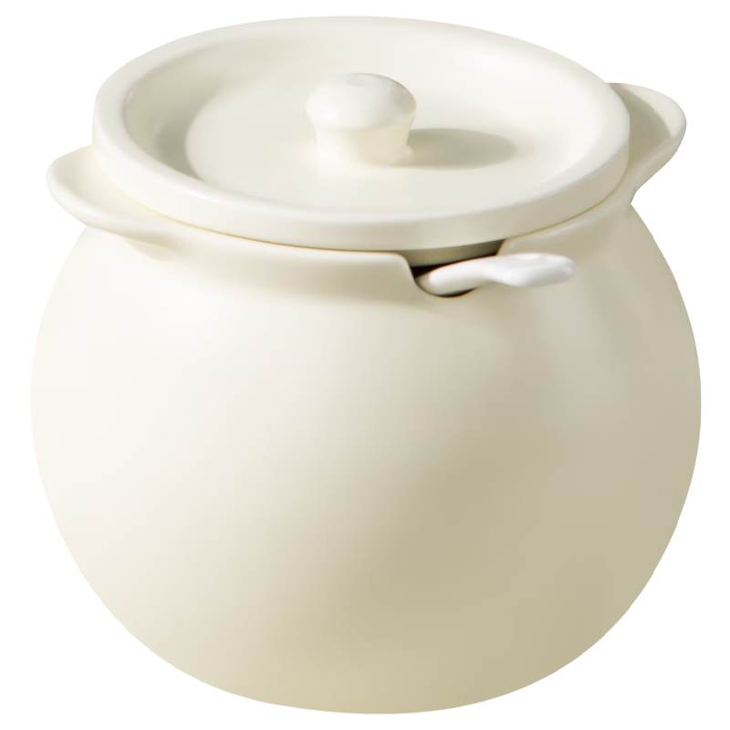 Newair Ceramic Lard Jar, Heat-Resistant Japanese Kitchen Salt Container, Chili Oil Dispenser with Lid, Large Capacity