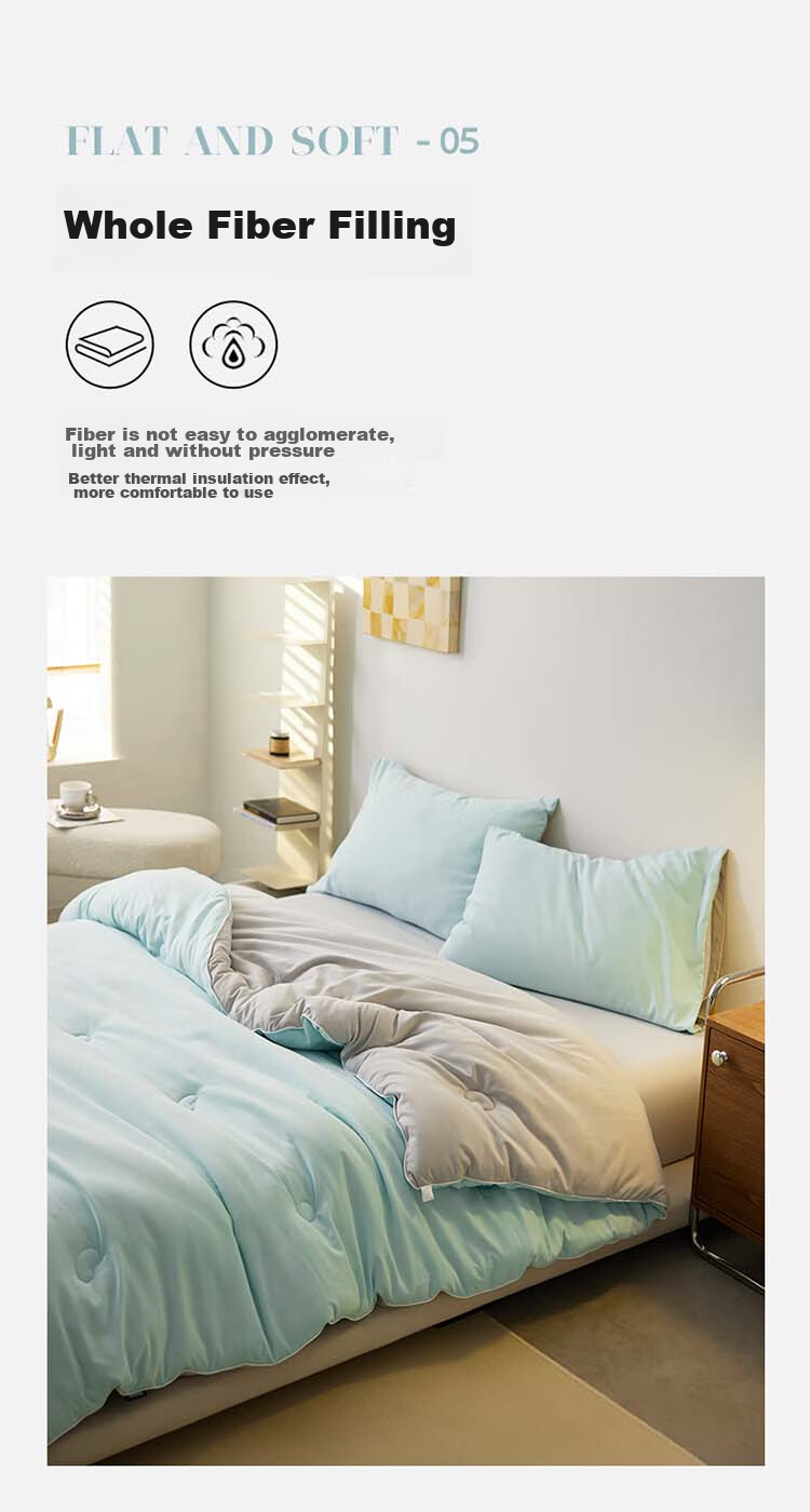Dohia Soybean Fiber Comforter, Grade A 50% Soybean Fiber Spring And Autumn Double Bed Quilt, Approximately 4.8 Jin, 229*230cm 9
