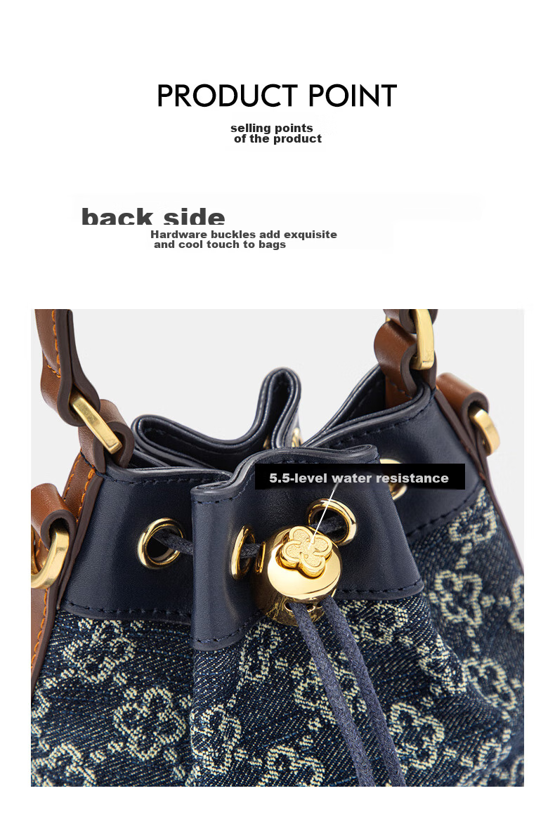 CASSILE Women's Handbag Bucket Bag, Large Capacity Shoulder Tote Crossbody Bag, Practical Gift for May 20th 2