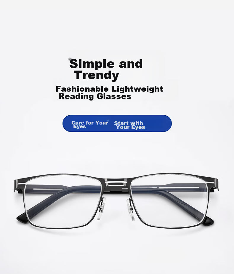 LESCA LUNETIER Reading Glasses for Men, High Definition Ultra-Light Blue Light Blocking Anti-Fatigue Presbyopic Glasses for Women And Elderly, Bifocal Reading Glasses for Me 3