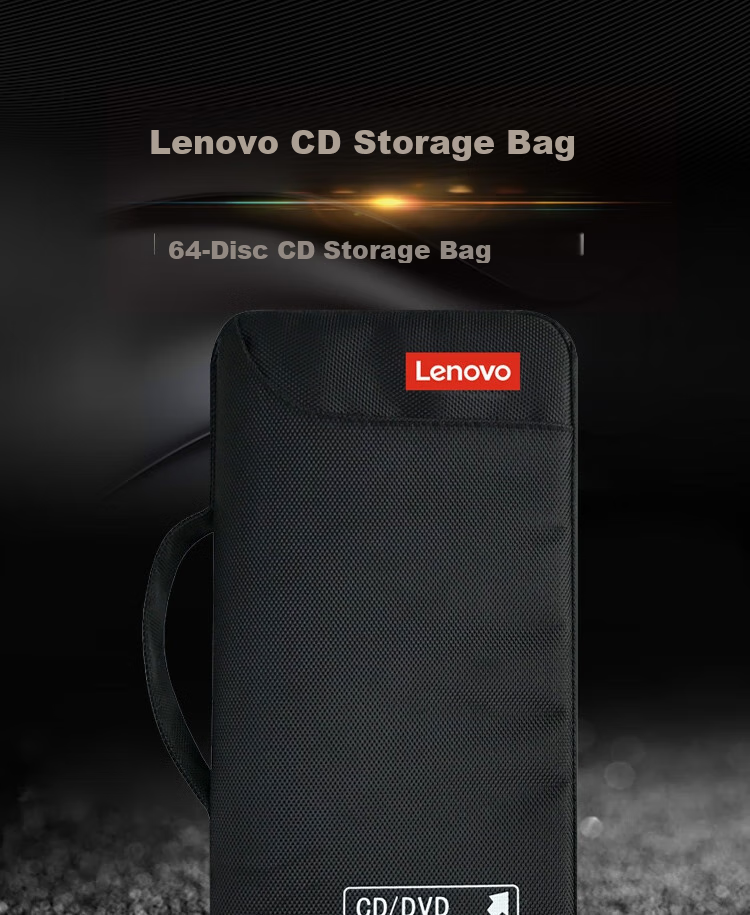 Lenovo Car CD Storage Case, CD/DVD Disc Holder, Oxford Cloth 64 Pieces, Home Storage Organizer 1