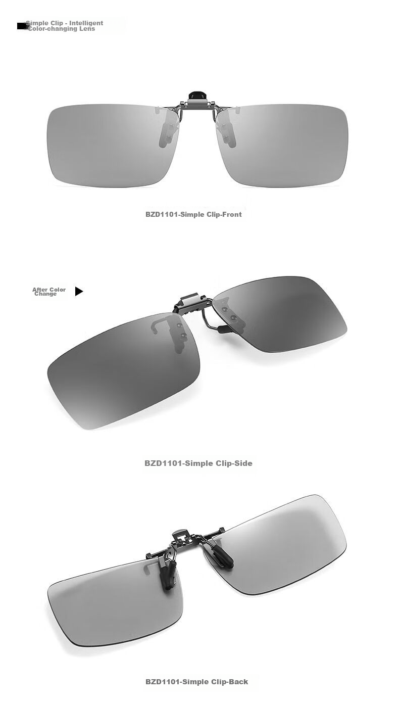 LESCA LUNETIER Clip-On Sunglasses for Nearsightedness, Polarized Photochromic Sunglasses for Men And Women, Driving-Specific Fishing Day And Night Dual-Use Lenses 10