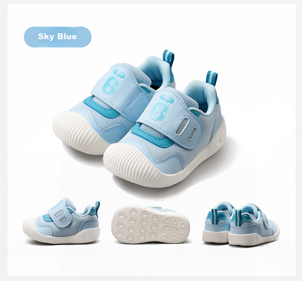 BOBDOG Toddler Shoes, Baby Walking Shoes, Soft Sole, Non-Slip, Spring Style, Anti-Collision, Functional Shoes for Boys And Girls, Infant Footwear, Strawberry Pink, Size 25 17