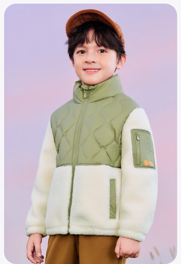 Minibala [Pure Electric Velvet] Winter New Boys and Girls Anti-Static Jacket Baby Warm Thick Coat 3