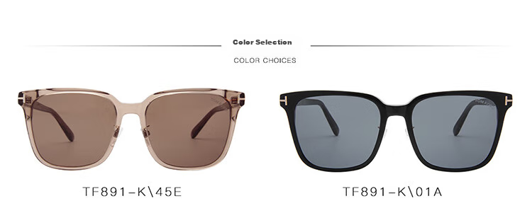 TOM FORD Sunglasses for Men And Women, Gray High-End Large Frame Slimming Sunglasses, Same Style As Department Store Glasses, UV Protection Sunglasses TF0891K 7
