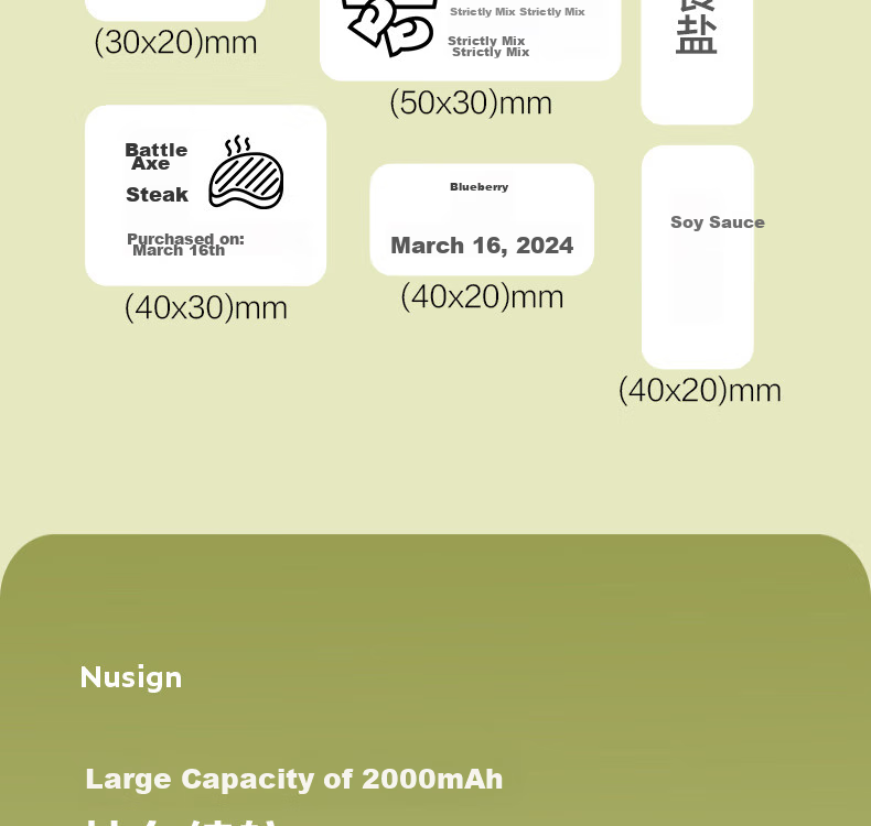 Deli Niusai Q5 Green Smart Bluetooth Thermal Label Printer, Home Storage Back-To Name Tag, 50mm Handheld Portable Clothing Hanger Tag, Retail Food Price Label Machine 21