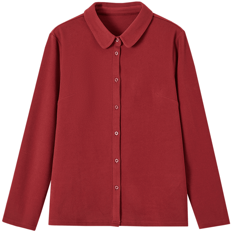 Dme [Luiri Xiaoxiang] Spring And Autumn French Yton Collar Moisturizing Warm Shirt Long Sleeve Elegant Blouse Women's Top
