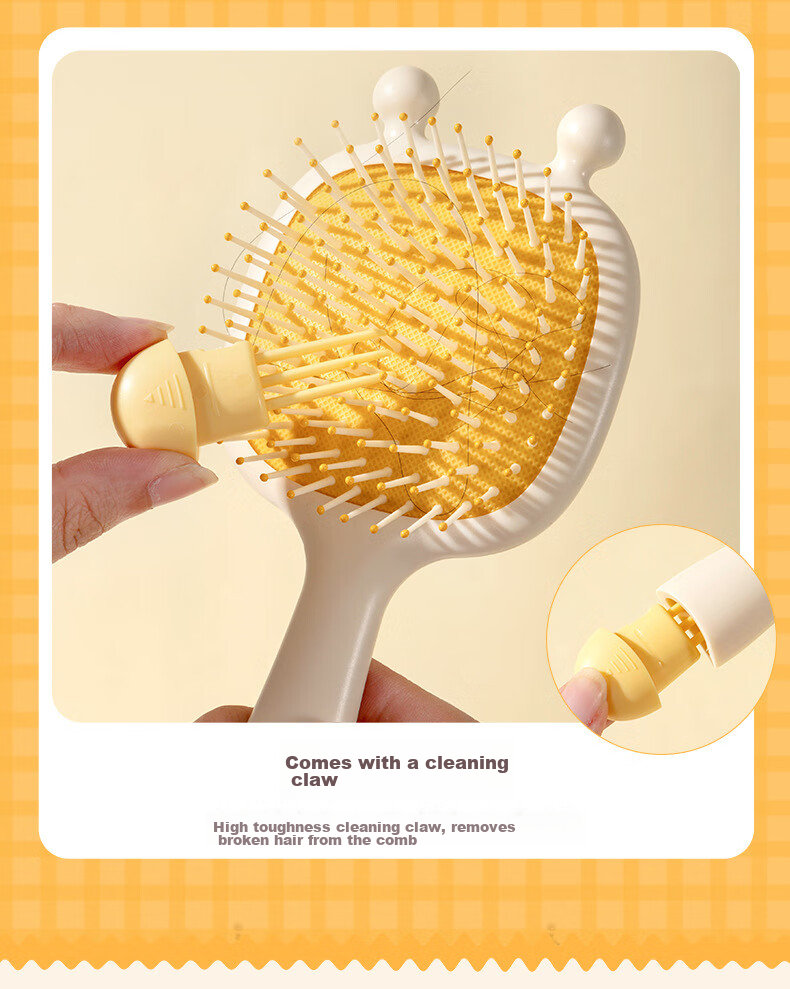 Fanyejia Scalp Massage Air Cushion Comb for Women, Long Hair Styling Comb for Curly Hair, Airbag Comb for Student Dormitory Use 5