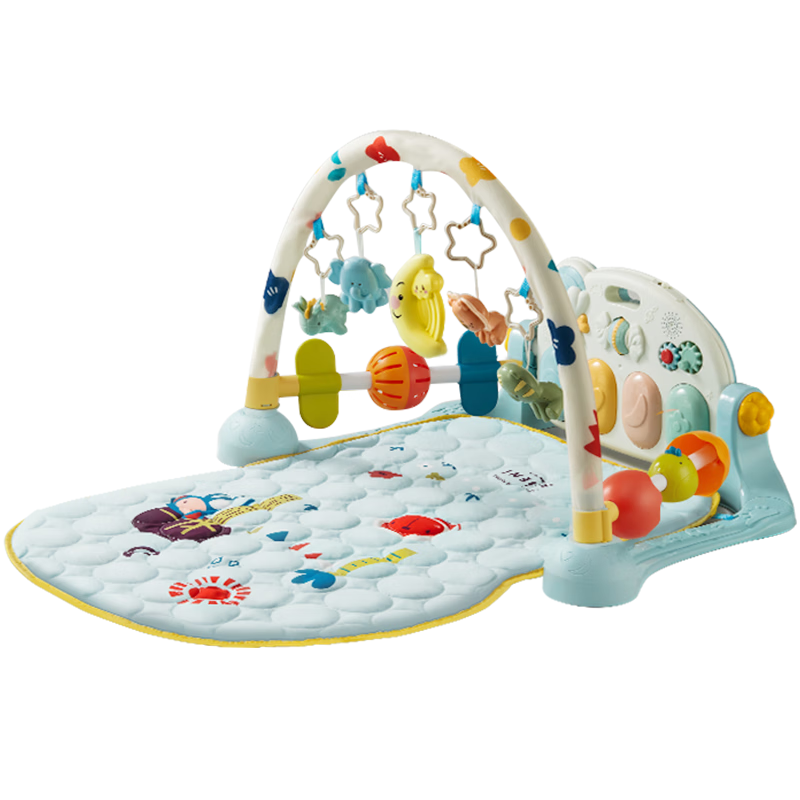Beienshi Baby Gym with Foot Piano, 0-1 Year Old Newborn Toy Gift Box, Full Moon Gift, G104 Guardrail Model