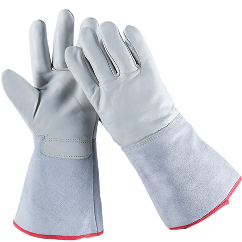 Beifute Anti-Freeze Gloves CO2 Fire Extinguisher Special Cowhide Low Temperature Resistant Gloves Cold Storage Labor Protection Liquid Nitrogen Resistant Cold and Frost Resistant Gloves 30cm