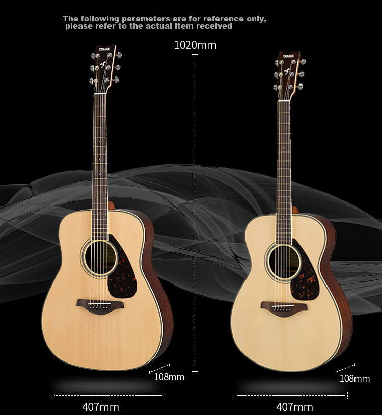 YAMAHA FG830TBS Acoustic Model Solid Wood Top Beginner Folk Guitar, Rounded Corner Guitar, 41-Inch Brown Gradient 5