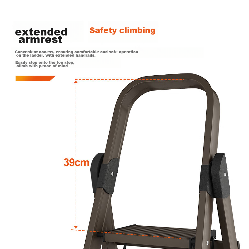 AOPENG Folding Ladder for Home Use, Four-Step Thickened Aluminum Alloy Indoor And Outdoor Climbing Ladder, A-Frame Ladder for Engineering Projects