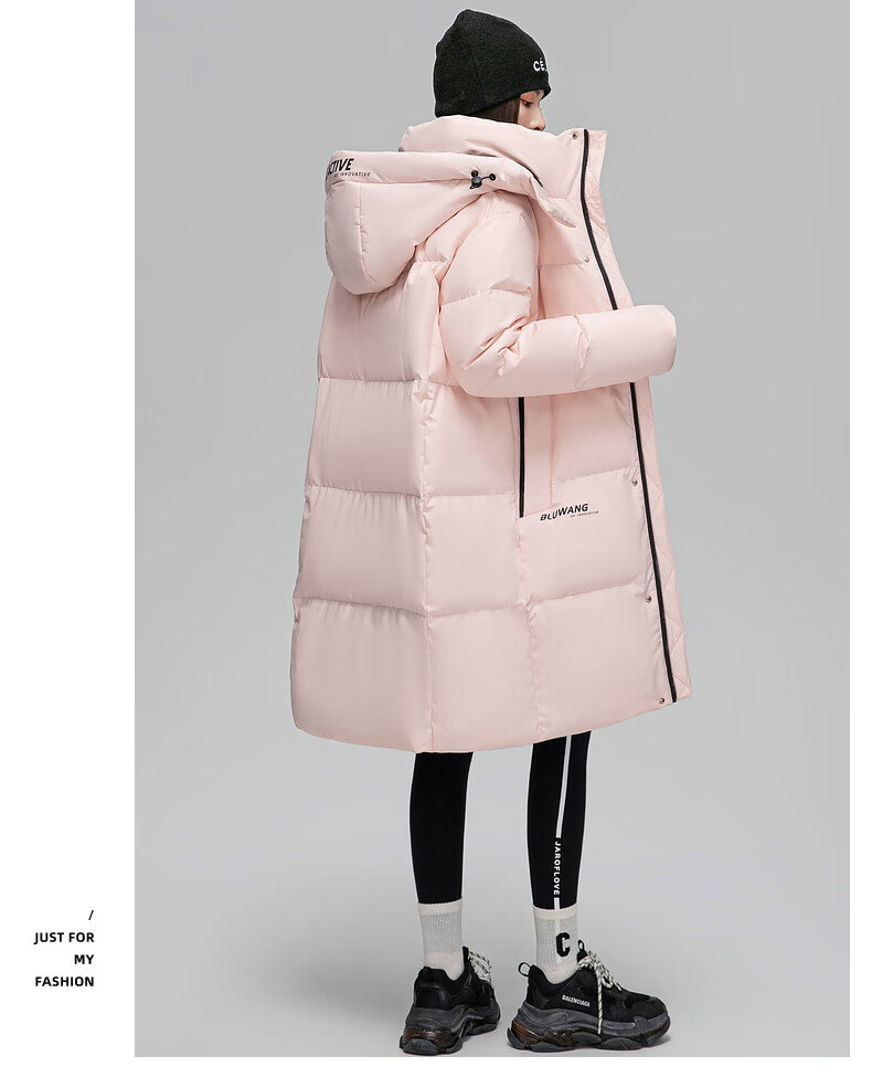 Yalu Women's Mid-Length down Jacket, 2025 New Winter Style, Red Warm Korean Fashion Casual Hooded Coat for Wome 28