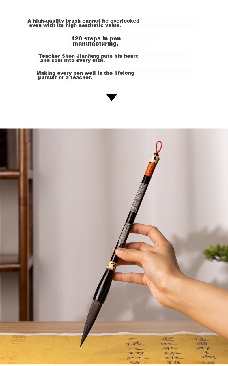 Huying High-Quality Calligraphy Brush Set, Premium Calligraphy Brushes in Gift Box, Advanced Soft Brush for Shanjianhu And Hu Brush Calligraphy [Xinruobodi] 13