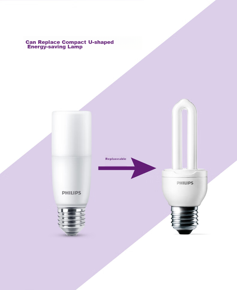 PHILIPS LED Bulb, E27 Screw Base, Energy-Saving Light Bulb for Home Use, Super Bright Globe Bulb, Replacement for Small Pillar Lamp, 9.5W, 6500K 5