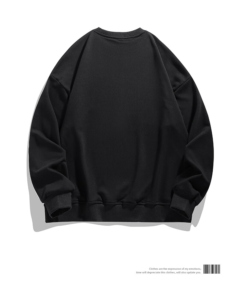 Foss Phil American-Style Deconstructed Sweatshirt for Men, Spring And Autumn Casual Regular Shoulder Loose Versatile Long-Sleeve T-Shirt HT25686 8