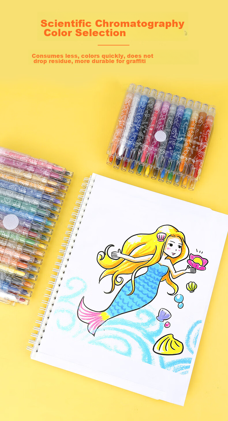 Lepusheng Children's Crayons, Clean Hands Oil Pastel Pencils, Colored Pencils, Oil Pastel Sticks, 18 Colors, Crayon Set, Art Tools, Drawing Pencils, Oil Pastel Sticks L3007, Art Education Tools 7