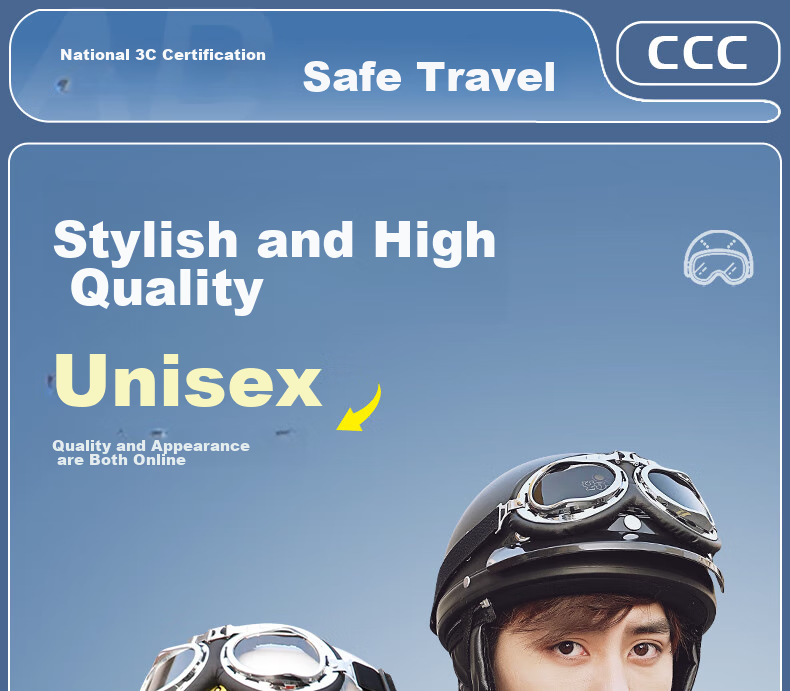 AD New National Standard Class A Electric Vehicle Helmet, 3C Certified National Standard, for Men And Women, Summer Sun Protection, Electric Scooter Safety Helmet, Men's Style, All-Season Half Helmet, Cute Harley Helmet HL-01 Matte Black Monkey Desig 9
