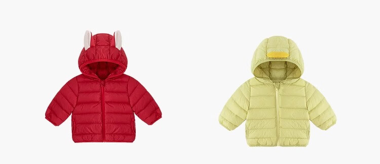 Dudujia Baby down Jacket, New Year Lightweight Children's White Duck Down, Warm Boys' Hooded Coat, Spring Festival Clothing, Green, Size 130 21
