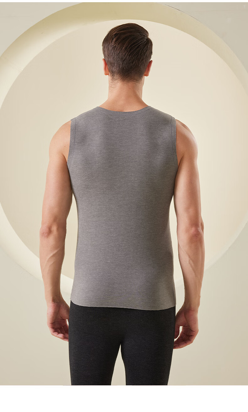 YUZHAOLIN Men's Thermal Vest, Autumn And Winter Seamless, Contains Wool And Silk, German Velvet, Large Size Undershirt Vest for Men, 2-Piece Set 30