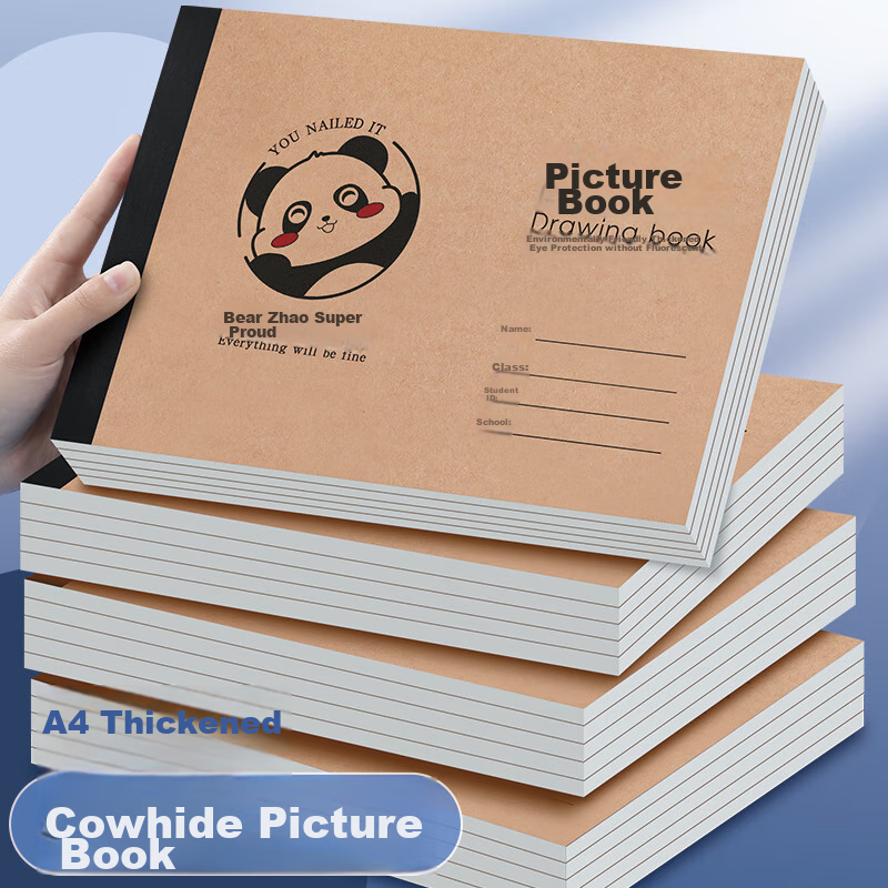 Faramon Children's Drawing Book, Kindergarten And Elementary School Student's Sketchbook, Thickened Blank Paper Art Book, Doodle Pad, Sketch Pad, My Friends/4-Pack Set 1