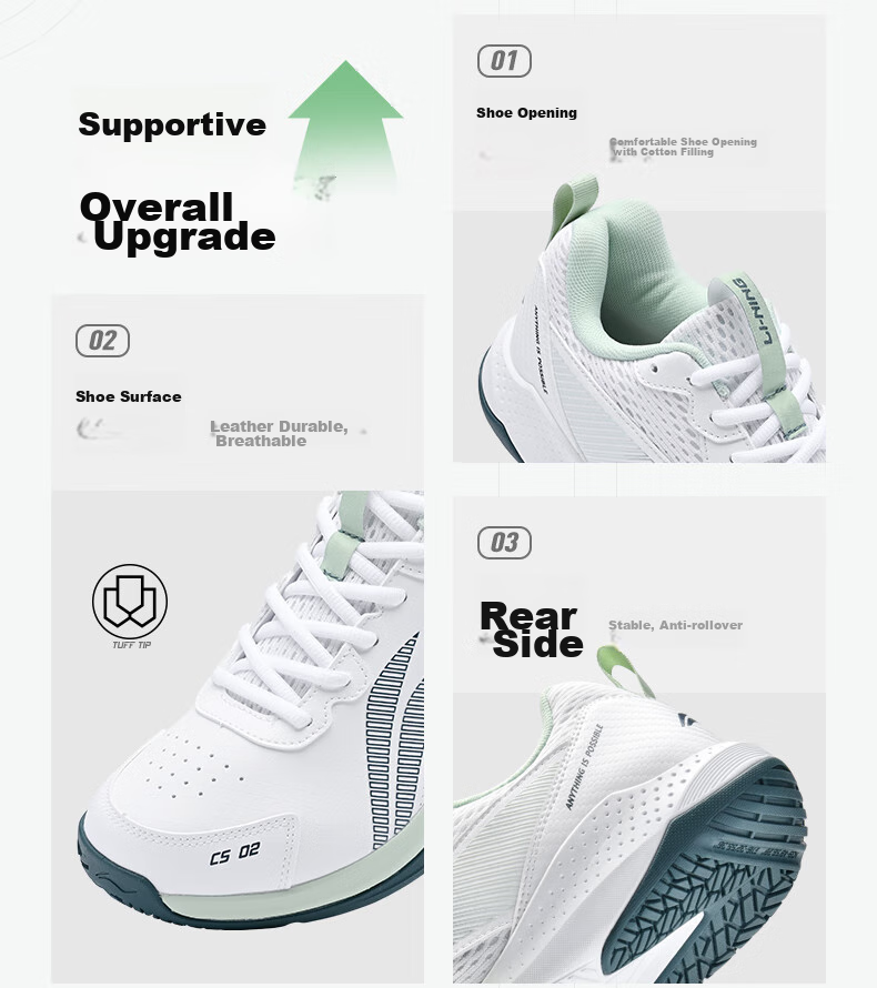 Li-Ning Badminton Shoes, Bopan Yun Men's And Women's Models, Non-Slip, Wear-Resistant, Shock-Absorbing, Ultra-Lightweight, Breathable, Competition Training Shoes, Sports Shoes 25