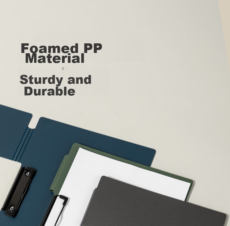 Deli A4 Landscape Folding Clipboard File Folder Writing Board Poetry Recitation Contract Clipboard Exam Paper Document Tender Storage Folder PE124 Gree 2
