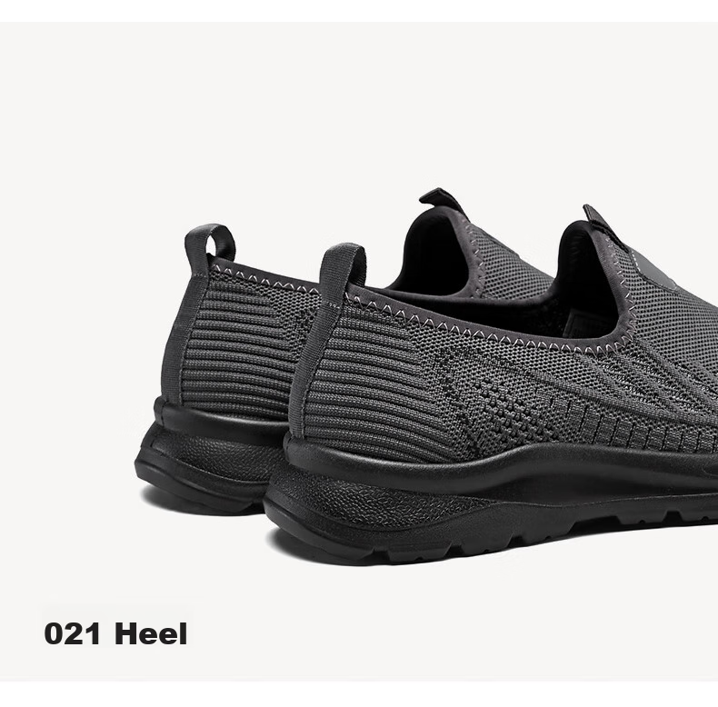 Yierkang Men's Shoes, Sports Casual Breathable Outdoor Running Coconut Shoes, Flyknit Soft-Soled Shoes, 96042W, Black, Size 39 19
