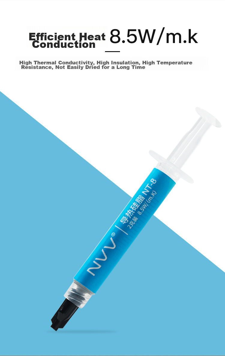 NVV Thermal Paste for CPU Cooling, Heat Conductive Silicone Gel for Phone Repair, Graphics Card And Laptop Cooling Paste, 2g Package with Thermal Conductivity of 16.8 (W/m·K) 4
