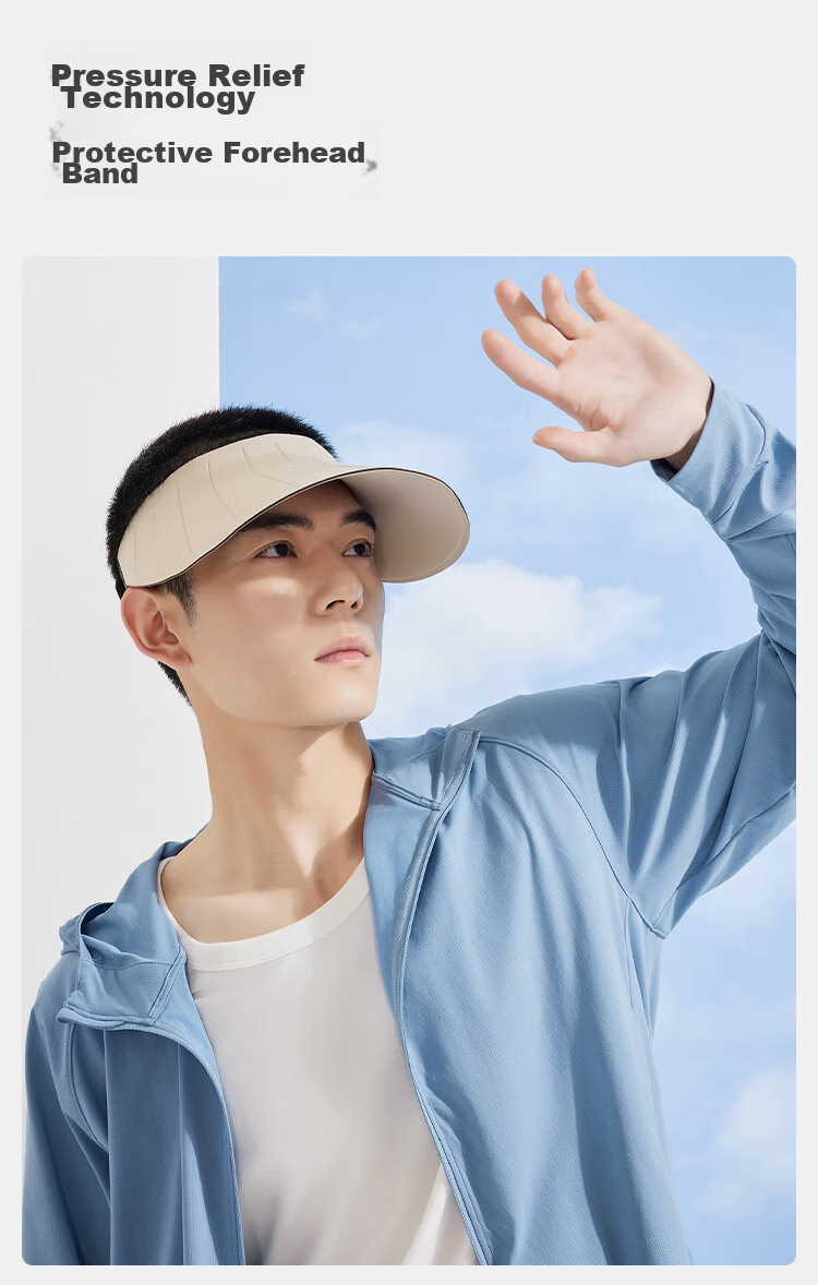 JD Jingzao Magnetic Sunshade Hat Men Sunscreen Hat Women Sunscreen Face Mask Full Face Cover Sun Hat Portable Open-Top Face Gaiter 12