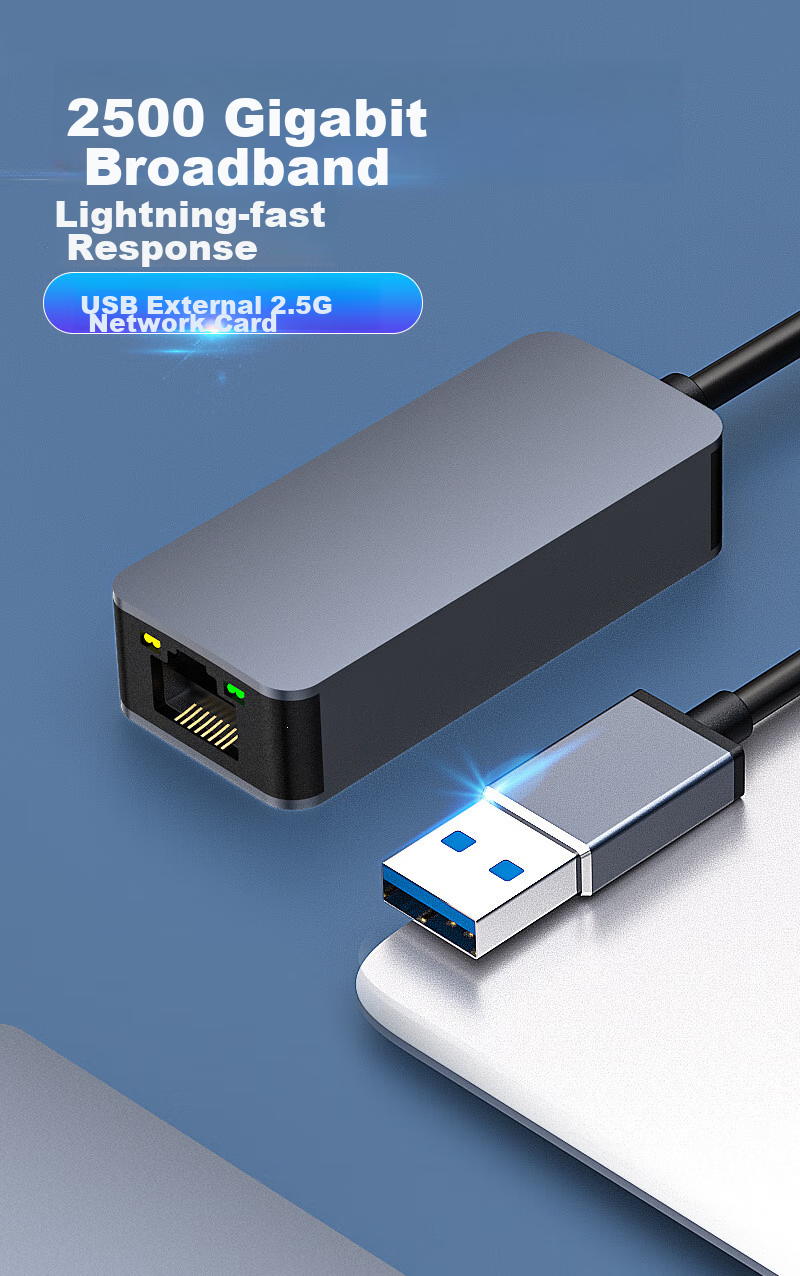 EB-LINK Type-C Wired Network Card 2.5G, Laptop External Network Card 2500M, USB-C to RJ45 Network Port Converter, Network Cable Adapter, Suitable for Apple Mac Tablets 1