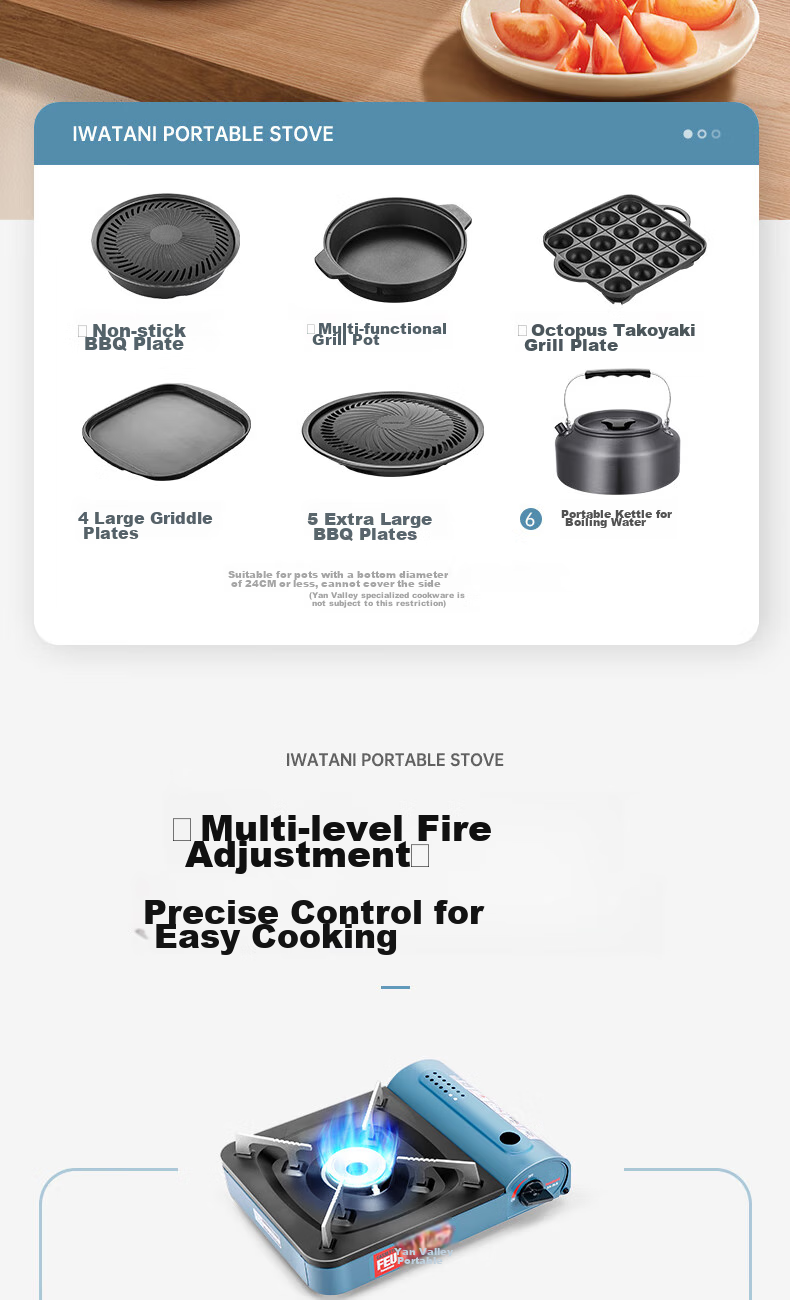 Iwatani ZA-3LS Portable Gas Stove, Camping Cooker, Outdoor Cooking Equipment, Camping Burner for Gatherings And Picnics 8
