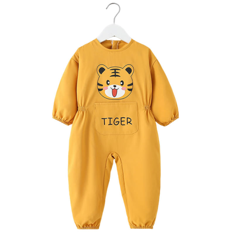 9I9 Baby Romper Coverall, Anti-Dirt Splash-Proof Clothing, Infant Onesie, Water-Repellent Protective Garment A131 Tiger