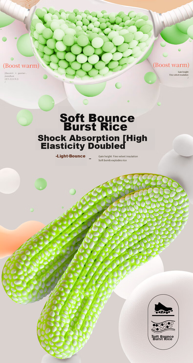 Nanjiren Warm And Height-Increasing Insoles for Men, Shock-Absorbing Breathable Invisible Hidden Height-Increasing Full Insoles with Squishy Feel, 2.5cm, Size 39-40 8